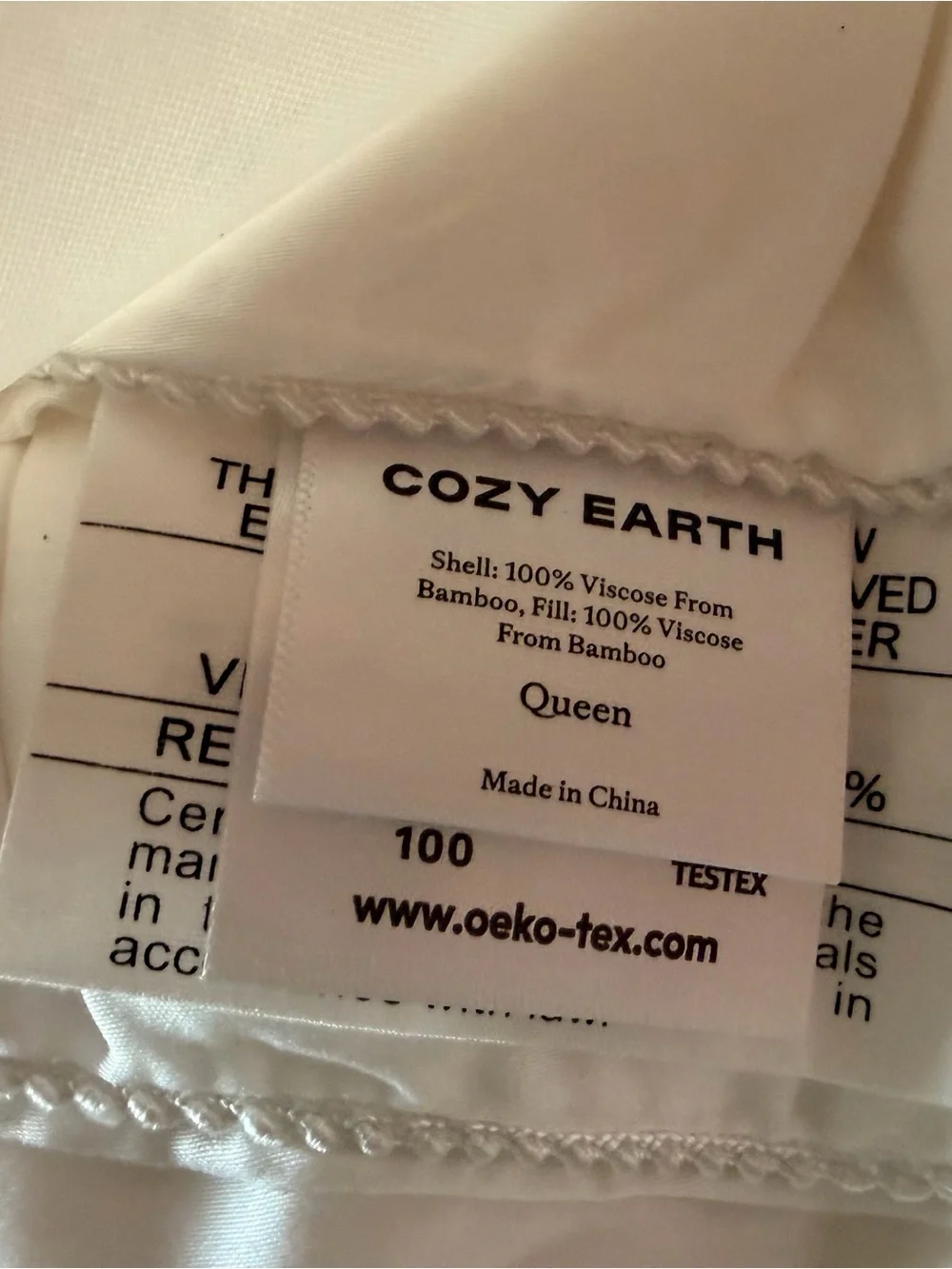 Cozy Earth Mid-Weight Bamboo Comforter Queen/Full NWOT